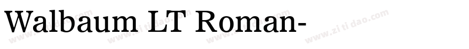 Walbaum LT Roman字体转换